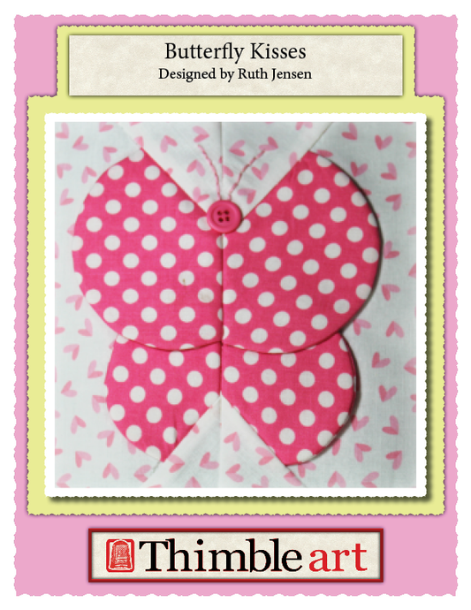 Butterfly Kisses – Dimensional Paper Piecing Quilt Block Pattern