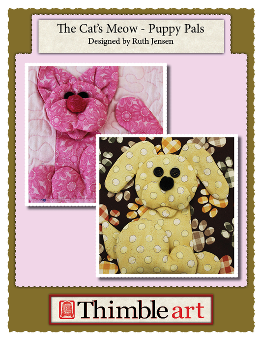 The Cat’s Meow - Puppy Pals – Dimensional Paper Piecing Quilt Block Pattern