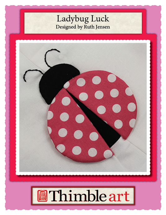 Ladybug Luck – Dimensional Paper Piecing Quilt Block Pattern