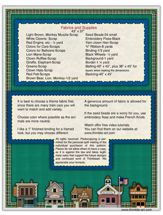 Circus Train – Quilt Pattern with Dimensional Paper Piecing