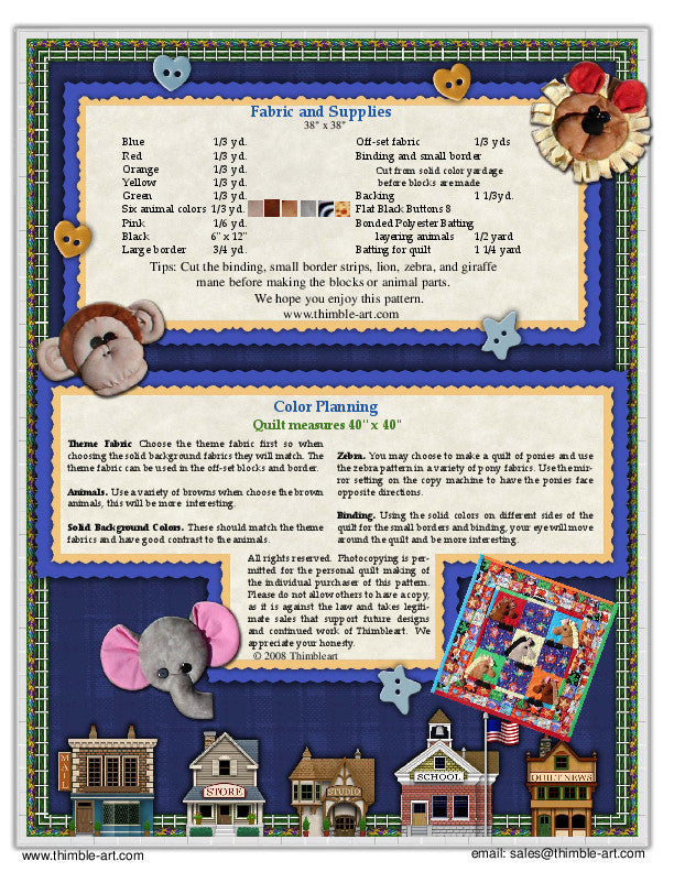 It’s a Jungle (or a Horse Barn!) – Dimensional Quilt Pattern