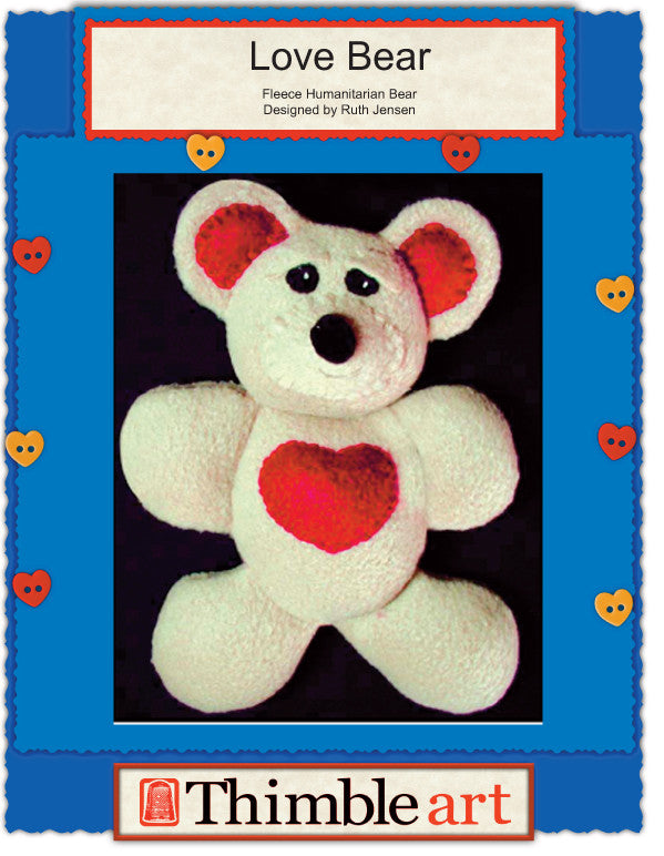 Free Teddy Love Bear Pattern – Easy Felt Plushie with Heart