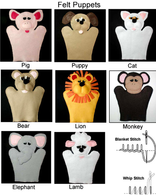 Free Felt Animal Puppet Pattern – 7 Easy-to-Make Designs