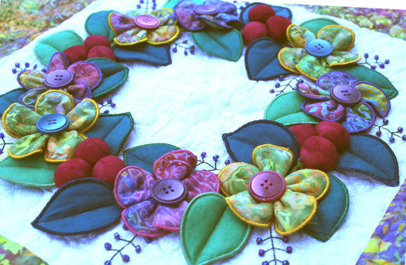 Spring Wreath (Machine Embroidery)