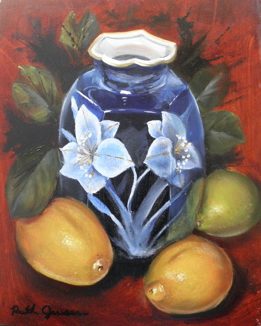 Blue Lemon - I have been trying oil paints