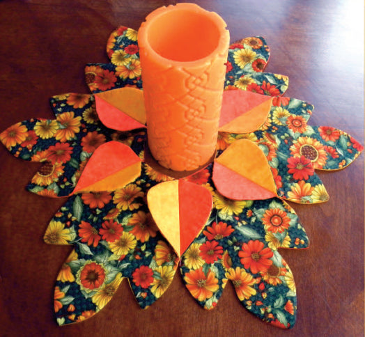 Autumn Leaves (Simple) Fold’n Stitch Centerpiece Pattern
