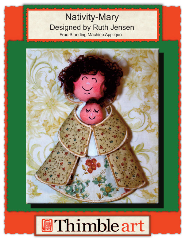 Nativity/Mary and Baby (Machine Embroidery)