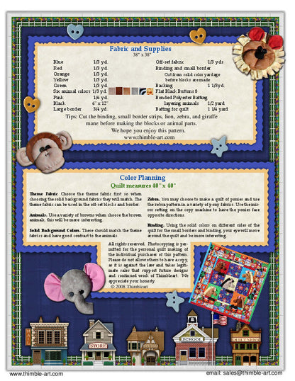 It’s a Jungle (or a Horse Barn!) – Dimensional Quilt Pattern