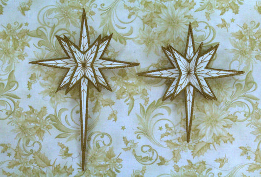 Nativity/Angel and Stars (Machine Embroidery)